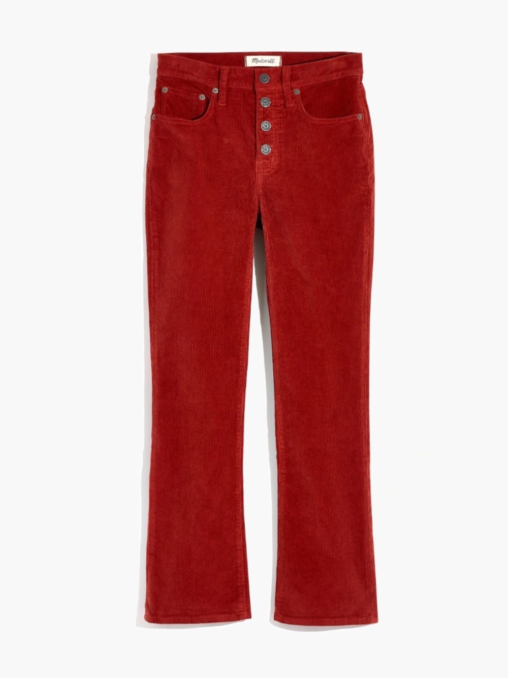 Madewell Cali Demi-Boot Jeans in Corduroy: Button-Front Edition